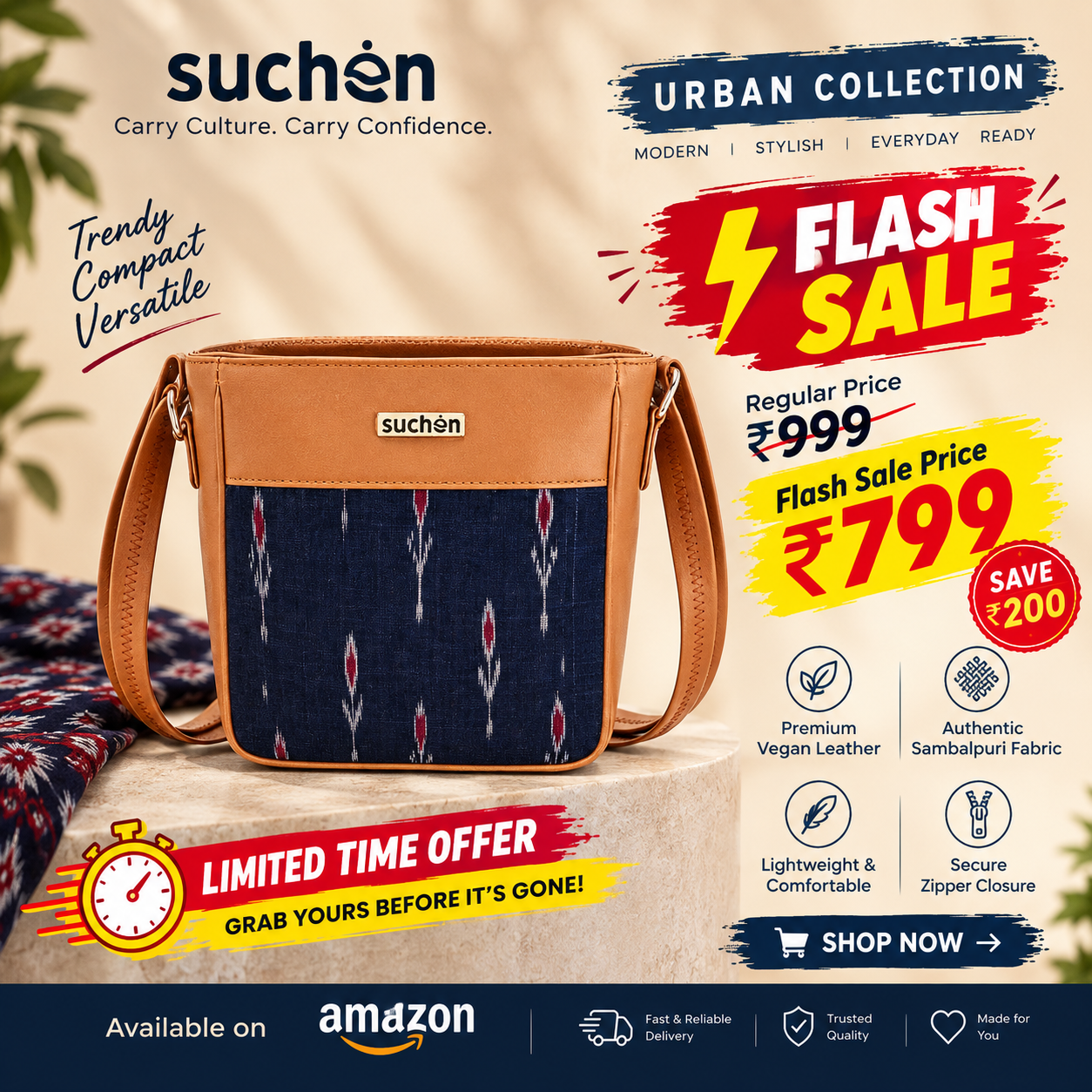 Cross body bag for women